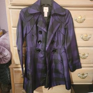 Candie's Purple & Black Plaid Jacket Size Small